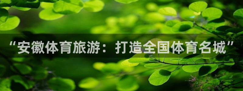 oety欧亿：“安徽体育旅游：打造全国体育名城”